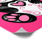 Pink Zombie Sugar Panda Poster (Ecke)