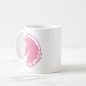 Pink Zombie Unicorn Kaffeetasse (Vorderseite Links)