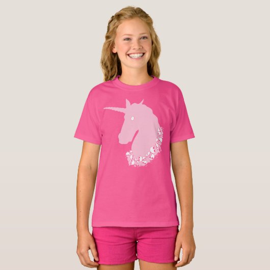 Pink Zombie Unicorn T - Shirt (Vorne ganz)