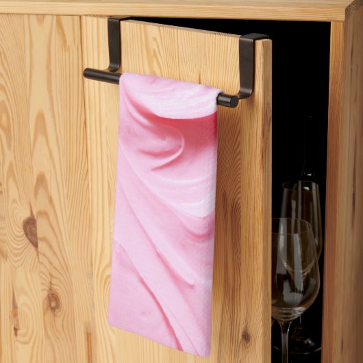 PInk Zuckerguss Swirl Geschirrtuch (Drittel gefaltet)