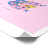 Pink Zwillinge, Sternzeichen, Sternzeichen-Druck Poster (Ecke)