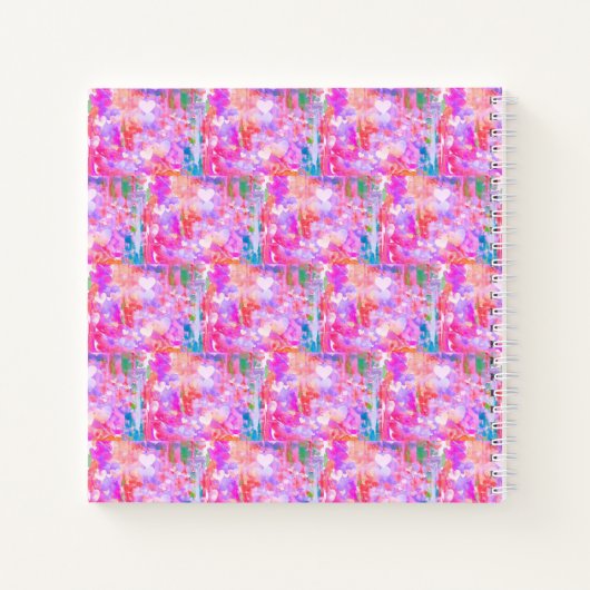 Pinkalicious Abstract Design Spiral Notebook Notizblock (Rückseite)