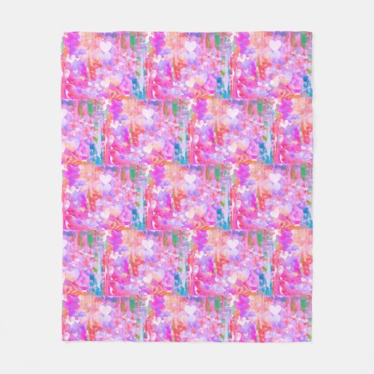 Pinkalicious Abstracts Design Fleecedecke (Vorderseite)