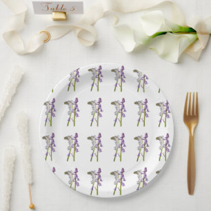 Pinkbells Fabric Pattern. Abendplatte Pappteller