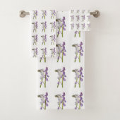 Pinkbells Fabric Pattern. Badhandtuch Set (Insitu)