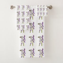 Pinkbells Fabric Pattern. Badhandtuch Set