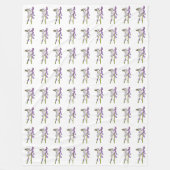 Pinkbells Fabric Pattern. Fleecedecke (Vorderseite)