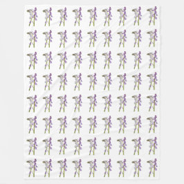 Pinkbells Fabric Pattern. Fleecedecke