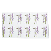 Pinkbells Fabric Pattern. Kissenbezug (Rückseite-Links)