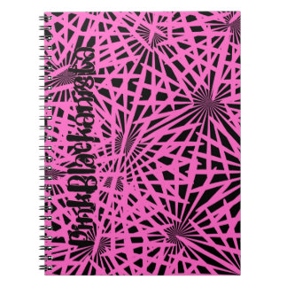 pinkblackanista floral notizblock