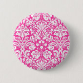 Pinkdamastmuster Button (Vorderseite)