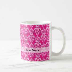 Pinkdamastmuster Kaffeetasse