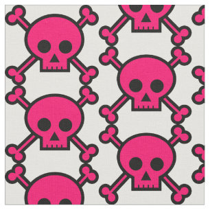 PINKDUGGERY - Pink-Schädel u. Knochen-Gewebe Stoff