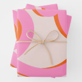 Pinke Abstrakte Linie Pinselstriche Geschenkpapier Set (Beispiel)