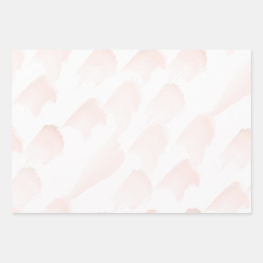 Pinke Abstrakte Wasserfarben Pinselstriche Geschenkpapier Set (Vorderseite 2)