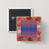 Pinke Blume - Schaltfläche mit benutzerdefiniertem Button (Vorne & Hinten)