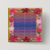 Pinke Blume - Schaltfläche mit benutzerdefiniertem Button (Vorderseite)