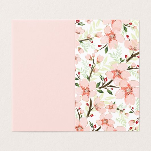 Pinke Blumen (Außenseite Aufgefaltet)