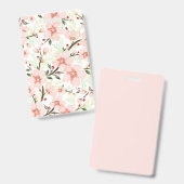 Pinke Blumen Ausweis (Vorder- & Rückseite)