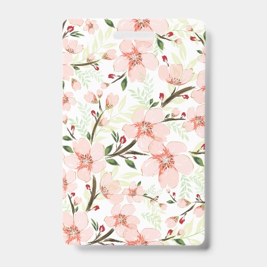 Pinke Blumen Ausweis (Vorderseite)