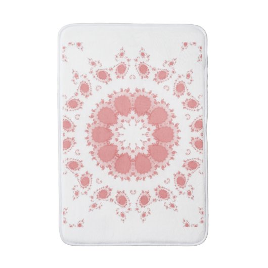 PINKE BLUMEN BADEMATTE (Vorderseite Vertikal)