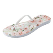 Pinke Blumen Badesandalen (Schrägansicht)