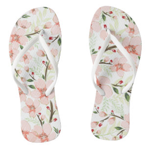 Pinke Blumen Badesandalen