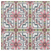 Pinke Blumen | Blumenmuster Stoff (Nahaufnahme)