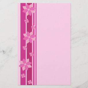 Pinke Blumen Briefpapier
