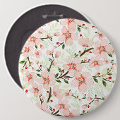 Pinke Blumen Button (Vorne & Hinten)