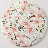 Pinke Blumen Button (Vorderseite)