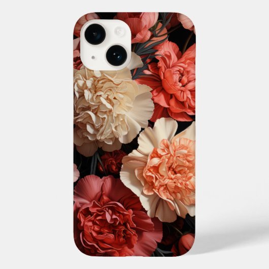 Pinke Blumen Case-Mate iPhone Hülle (Rückseite)
