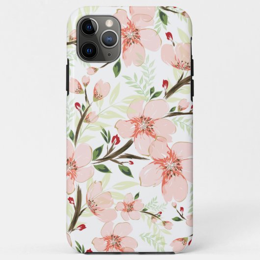 Pinke Blumen Case-Mate iPhone Hülle (Rückseite)