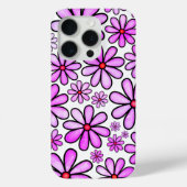 Pinke Blumen Case-Mate iPhone Hülle (Rückseite)