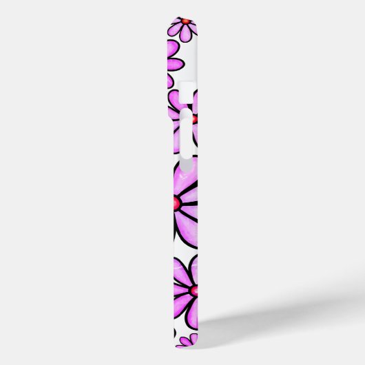 Pinke Blumen Case-Mate iPhone Hülle (Rückseite / Links)