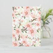 Pinke Blumen Dankeskarte (Stehend Vorderseite)