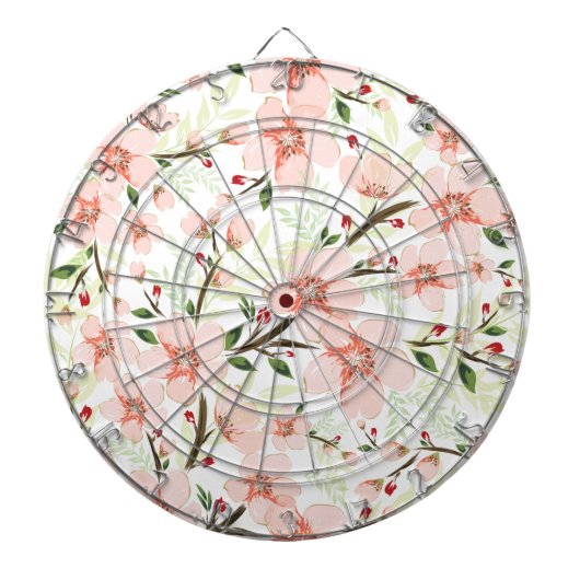 Pinke Blumen Dartscheibe (vorne)