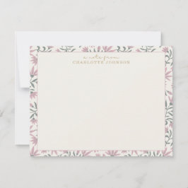 Pinke Blumen | eine Notiz von der Karte, die einen Einladung