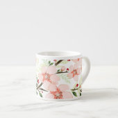 Pinke Blumen Espressotasse (Vorderseite Rechts)
