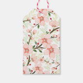 Pinke Blumen Geschenkanhänger (Vorderseite)