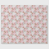 Pinke Blumen Geschenkpapier (Flach)