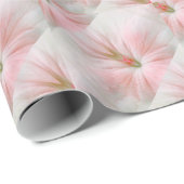 Pinke Blumen Geschenkpapier (Rolleneckpunkt)