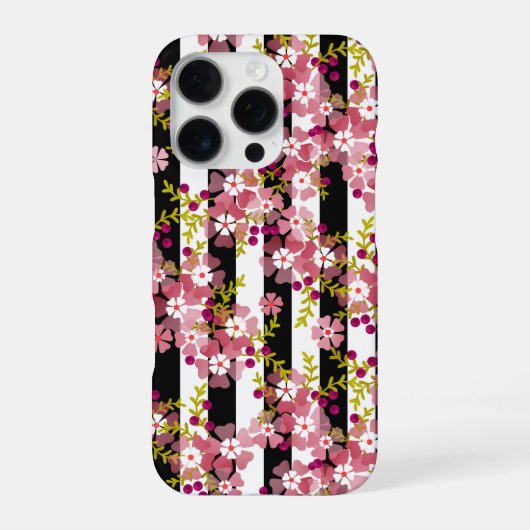 Pinke Blumen iPhone Hülle (Rückseite)