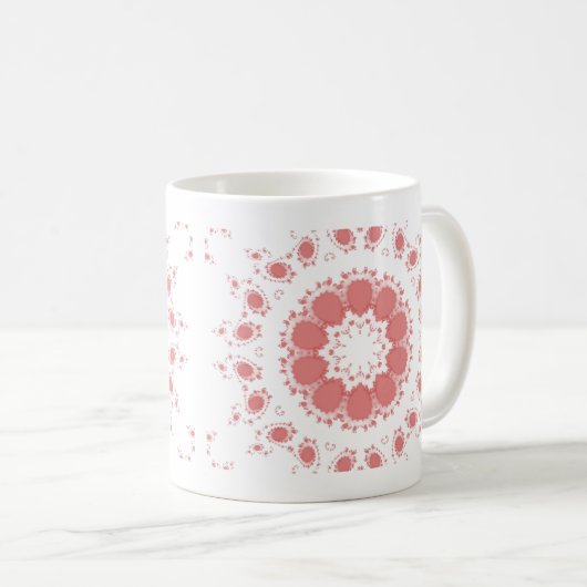 PINKE BLUMEN KAFFEETASSE (VorderseiteRechts)
