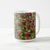 Pinke Blumen Kaffeetasse (VorderseiteRechts)