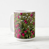 Pinke Blumen Kaffeetasse (Vorderseite Links)