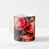 Pinke Blumen Kaffeetasse (Vorderseite Links)