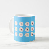 Pinke Blumen Kaffeetasse (Vorderseite Links)