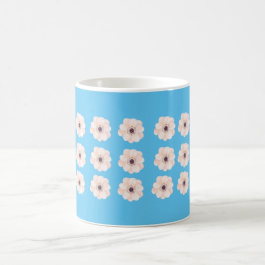 Pinke Blumen Kaffeetasse (Mittel)