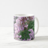 Pinke Blumen Kaffeetasse (VorderseiteRechts)